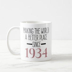 Taza De Café Regalos de cumpleaños 90 años, mujeres