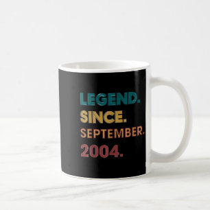 Taza De Café Regalos de cumpleaños número 21 Legend 2004 para h