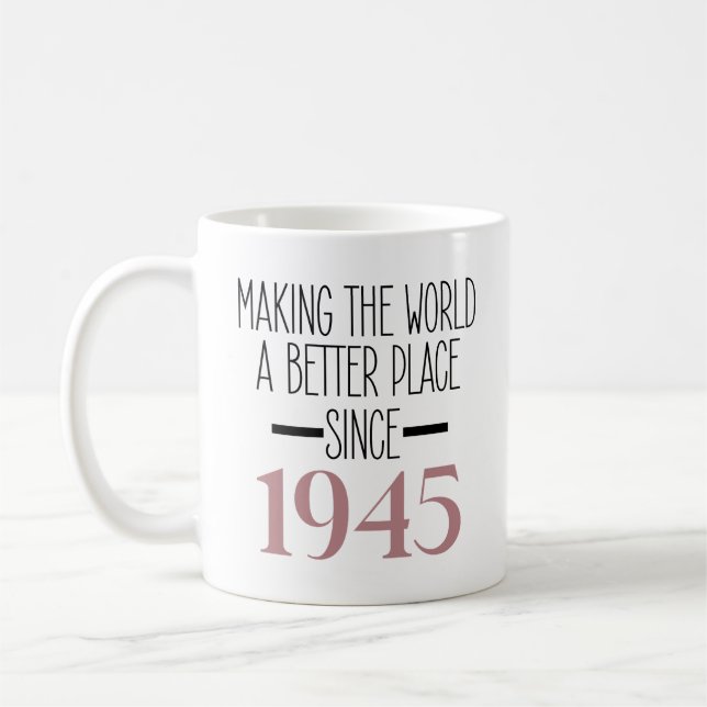 Taza De Café Regalos de cumpleaños número 80 años de edad para  (Izquierda)
