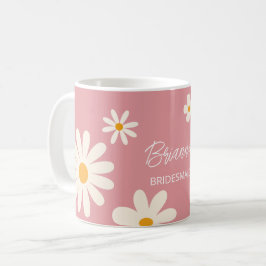 Taza De Café Regalos de dama de honor personalizado rosa del de