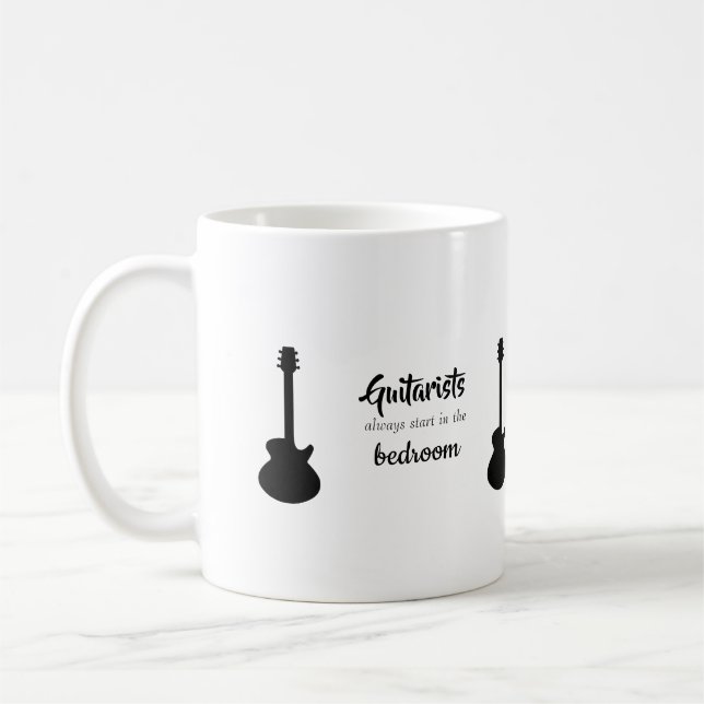 Taza De Café Regalos de época personalizados para guitarrista,  (Izquierda)