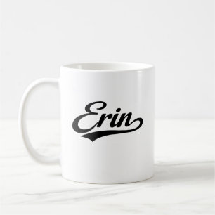 Taza De Café Regalos de familia de apellido y nombre Erin