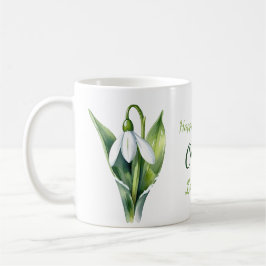 Taza De Café Regalos de flores de nacimiento de enero Flor de n