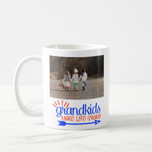 Taza De Café Regalos de Fotos Nietos Hacen la Vida Grandioso