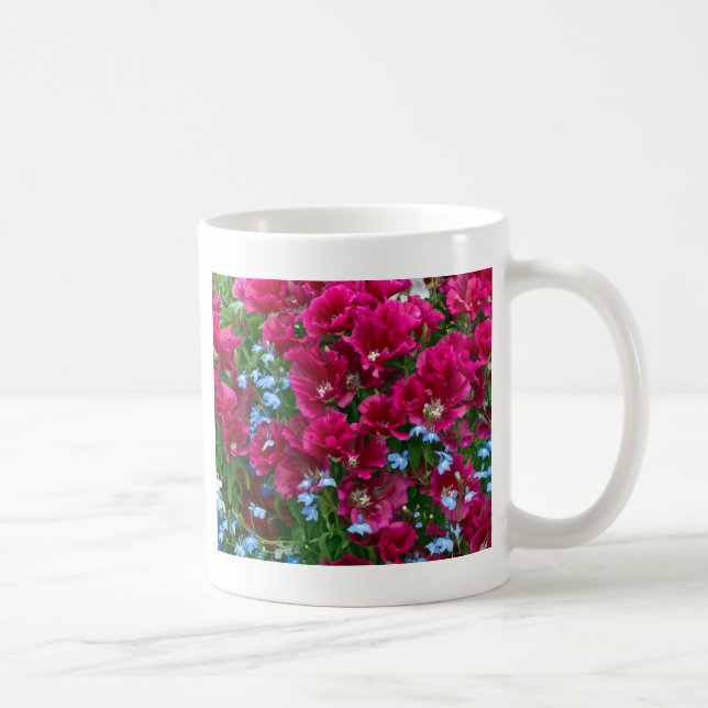 Taza De Café Regalos De Godetia Y Lobelia (Derecha)