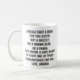 Taza De Café Regalos de hermandad, regalo de hermana gracioso,