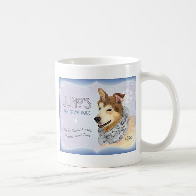 Taza De Café Regalos de Husky Malamute (Derecha)