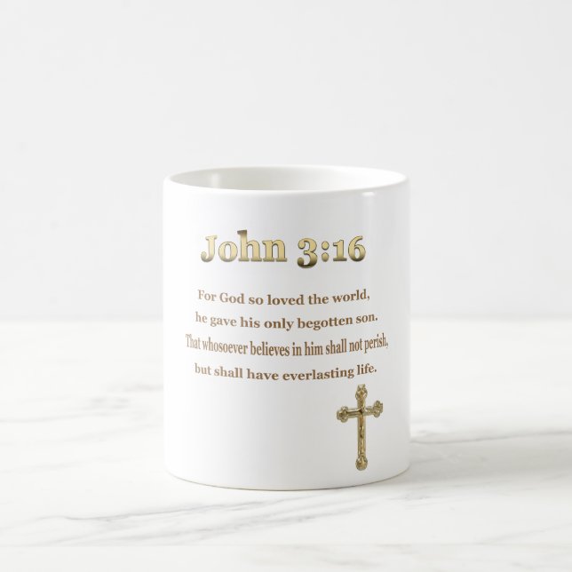 Taza De Café Regalos de John 3:16 (Centro)