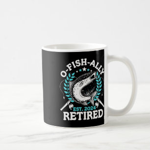 Taza De Café Regalos de Jubilación de Pesca 2024 O-fish-ialment
