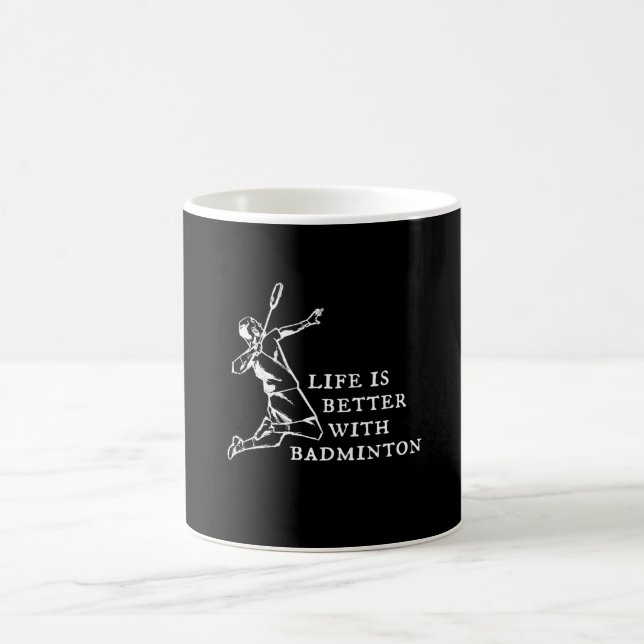 Taza De Café Regalos de jugadores de Badminton (Centro)
