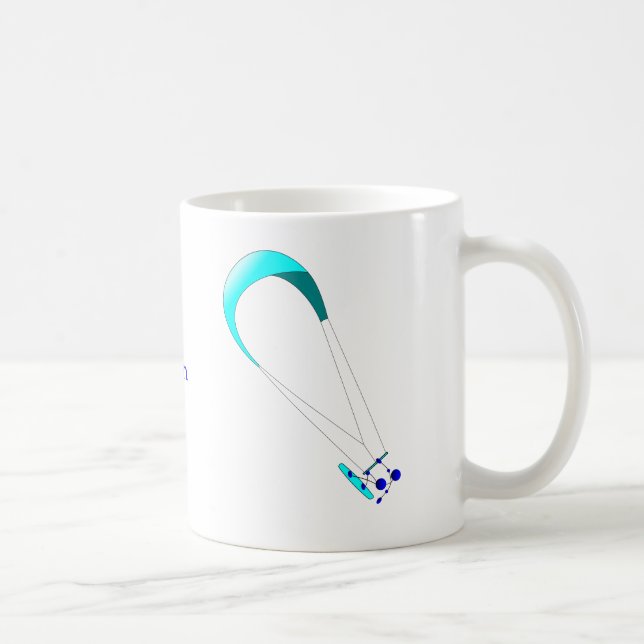 Taza De Café Regalos de Kiteboarding Kitesurfing (Derecha)