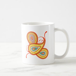 Taza De Café Regalos de la moderna Naranja amarilla Aqua Mint P