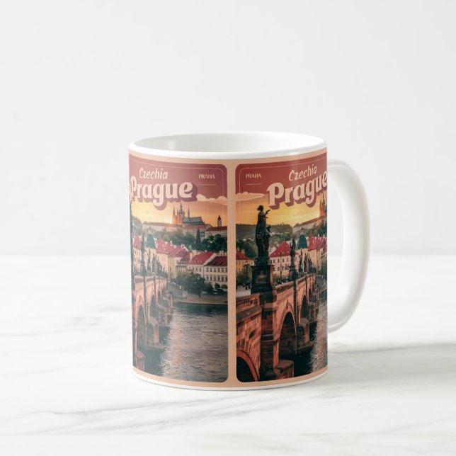Taza De Café regalos de la república checa de praga de viaje vi (Anverso derecho)