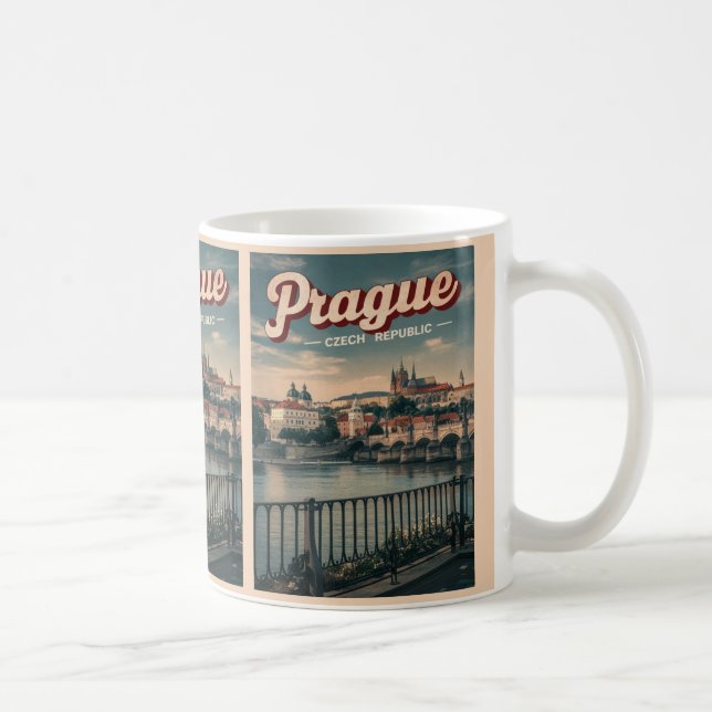 Taza De Café regalos de la república checa de praga de viaje vi (Derecha)