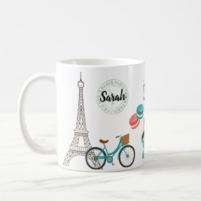 Taza De Café Regalos de la temática francesa de París para ella (Izquierda)