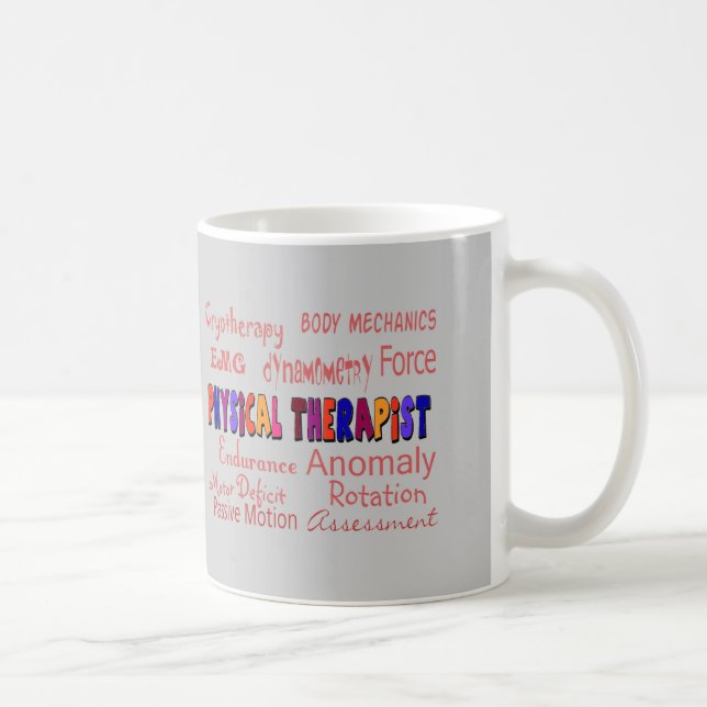 Taza De Café Regalos de la terminología del terapeuta físico (Derecha)