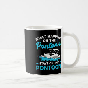 Taza De Café Regalos de lancha pontona capitán amante de la fie