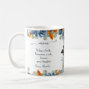 Taza De Café Regalos de madre de la novia de Navy y Rust de la 