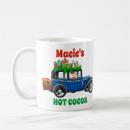Taza De Café Regalos de Navidad de Coche Azul de Santa Chocolat
