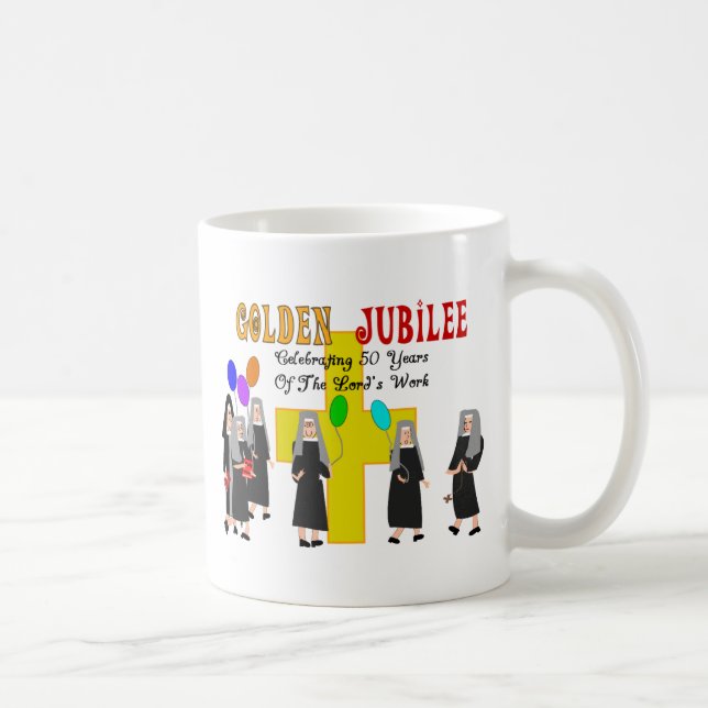 Taza De Café Regalos de oro del jubileo de las monjas