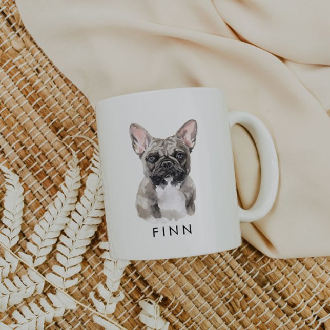Taza De Café Regalos de Perro de Bulldog personalizado Francés (Subido por el creador)