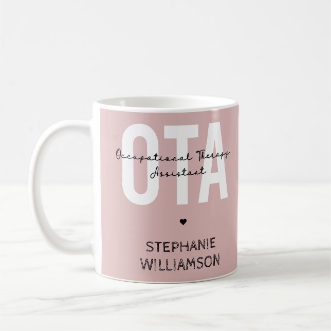 Taza De Café Regalos de personalizado OTA de Auxiliar de Terapi (Izquierda)