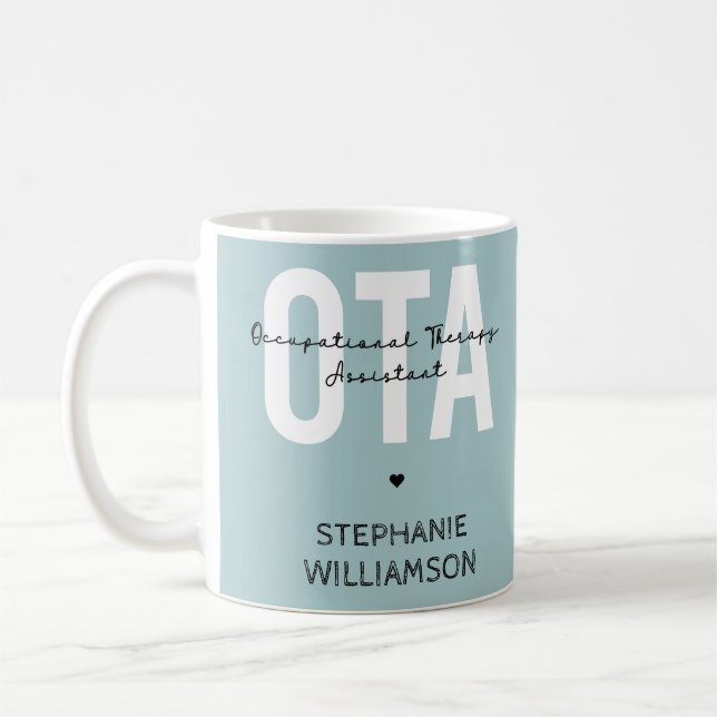 Taza De Café Regalos de personalizado OTA de Auxiliar de Terapi (Izquierda)