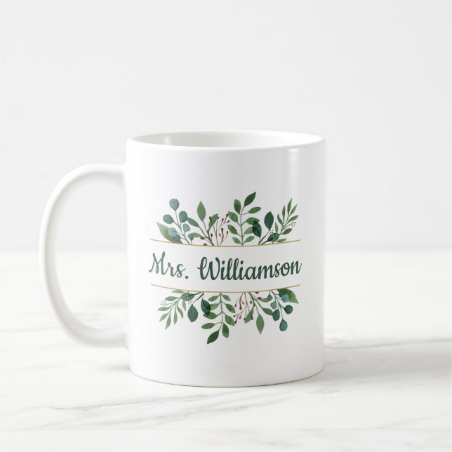 Taza De Café Regalos de profesores personalizados | Regalos par (Izquierda)