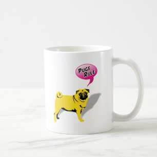 Taza De Café Regalos de Pugs Divertidos Mandan