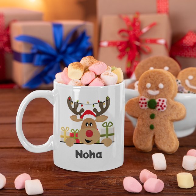Taza De Café Regalos de renos en temporada de navidades con tu  (Subido por el creador)