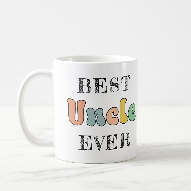 Taza De Café Regalos de tío personalizados | Mejor Tío Jamás Cu (Izquierda)
