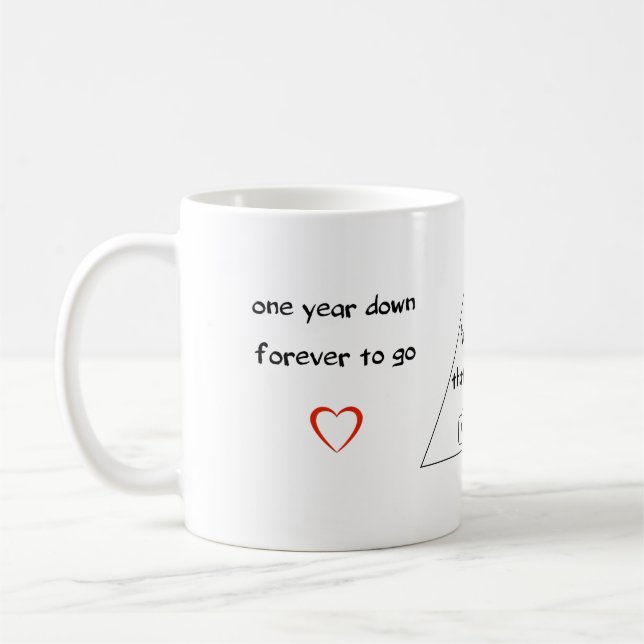 Taza De Café Regalos de un aniversario del año para el novio (Izquierda)