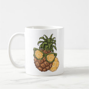 Taza De Café Regalos de verano de piña vibes de verano aloha ve