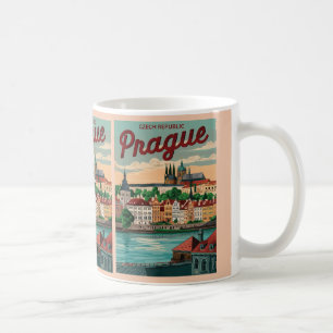 Taza De Café regalos de viaje vintage ciudad de Praga República