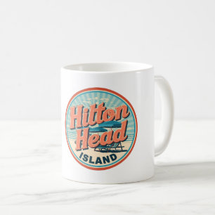 Taza De Café Regalos de viaje vintage faro de la isla Hilton He