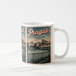 Taza De Café regalos de viaje vintage prague república checa, a