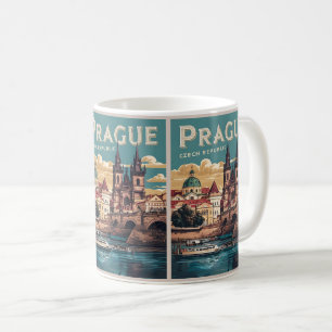 Taza De Café regalos de viaje vintage prague república checa, b