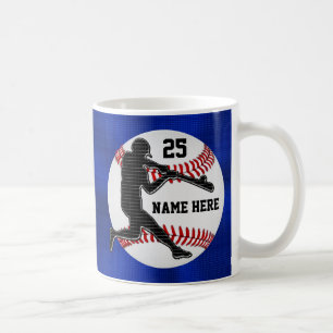 Taza De Café Regalos del béisbol del nombre y del número para