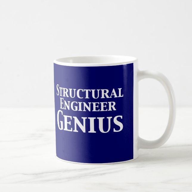 Taza De Café Regalos del genio del ingeniero estructural (Derecha)