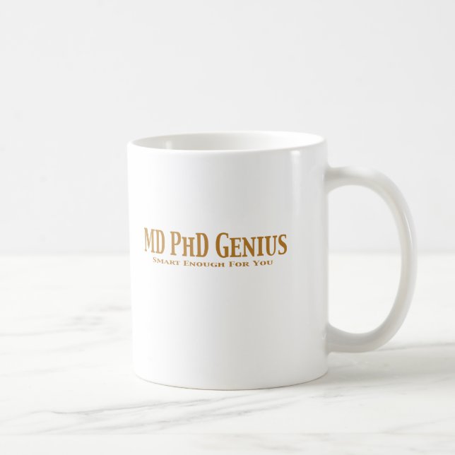 Taza De Café Regalos del genio del MD PhD (Derecha)