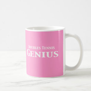 Taza De Café Regalos del genio del tenis de los dobles