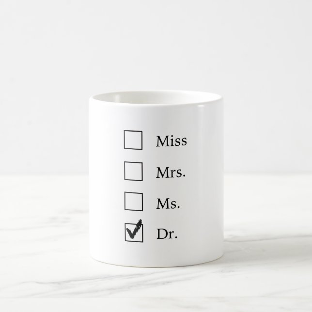 Taza De Café Regalos del PhD para las mujeres (Centro)