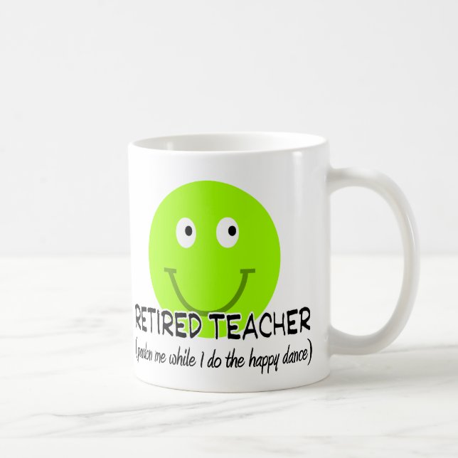 Taza De Café Regalos del profesor de la danza feliz jubilada (Derecha)