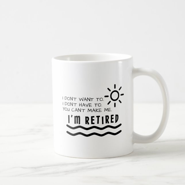 Taza De Café Regalos del retiro divertidos para la mamá del (Derecha)