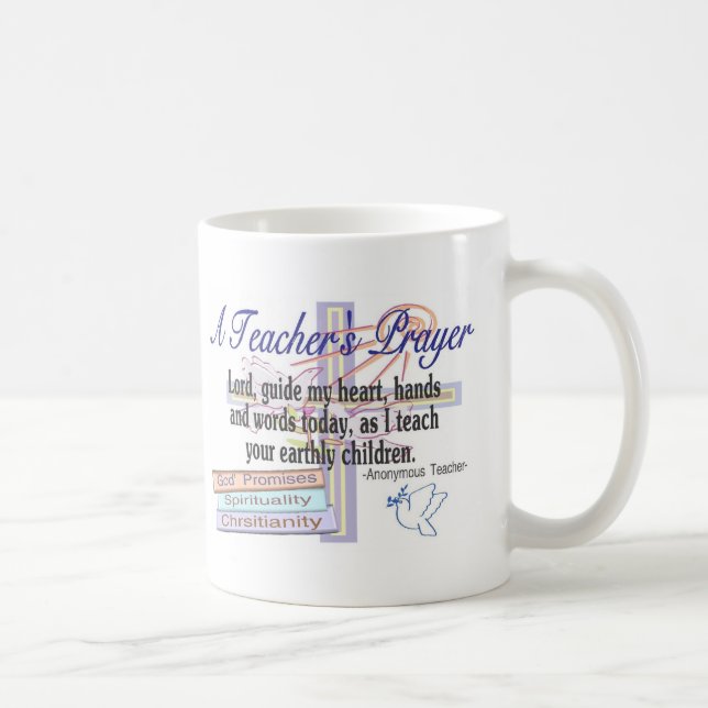 Taza De Café Regalos del rezo del profesor---Profesor único (Derecha)