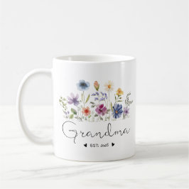 Taza De Café Regalos Floral Abuela Baby Invitación Est 2025