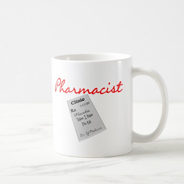 Taza De Café Regalos "gráficos del farmacéutico del cojín de Rx (Derecha)