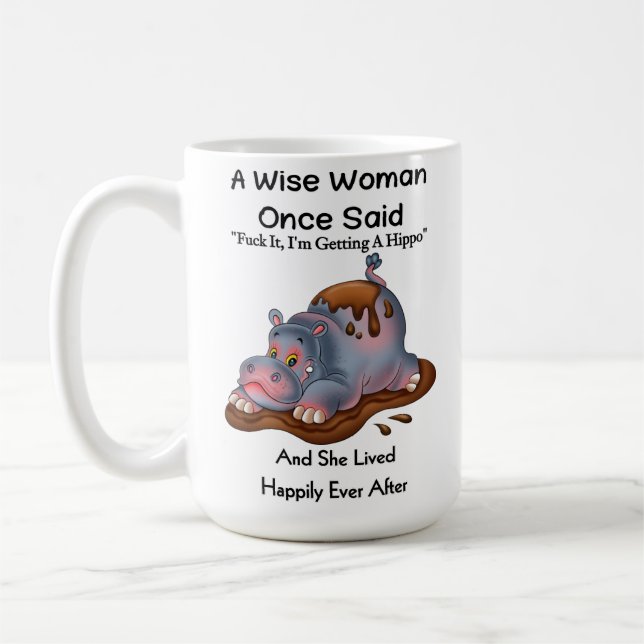 Taza De Café Regalos Hippopótamos Para Amantes De Las Mujeres G (Izquierda)