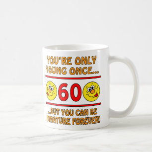 Taza De Café Regalos inmaduros de cumpleaños número 60