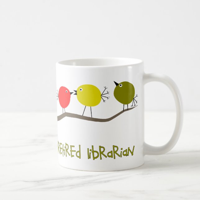 Taza De Café Regalos jubilados del diseño de los pájaros de (Derecha)